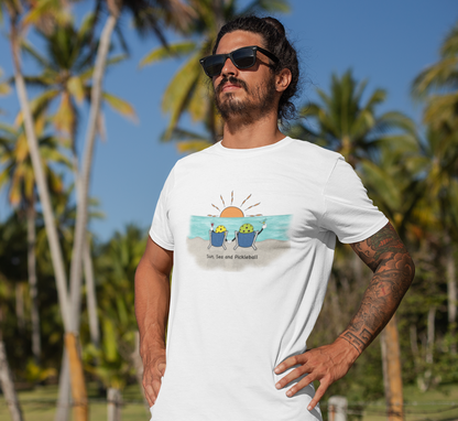 Sunset Sea and Pickleball Men's Classic Tee