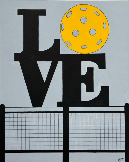 Original LOVE Pickleball Painting 48"x60"