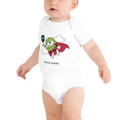 Pickleball Pickle Power Baby short sleeve one piece onesie