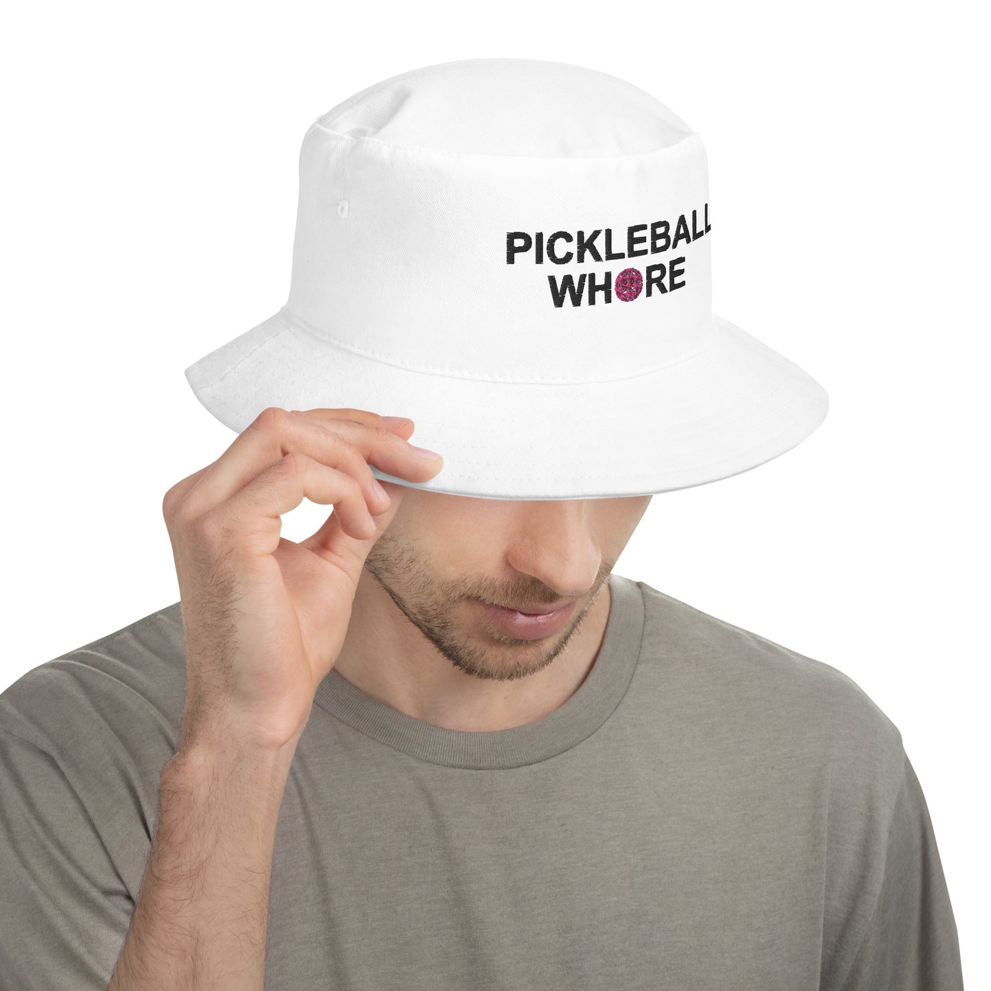 Pickleball Whore Bucket Hat w Pink Ball