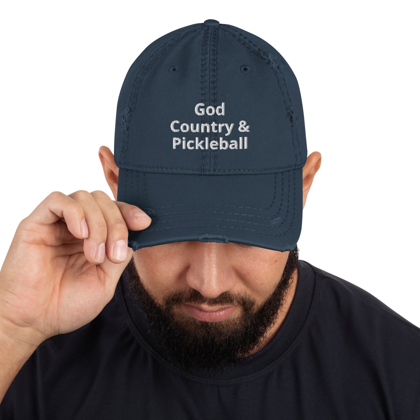 God Country & Pickleball Distressed Dad Hat