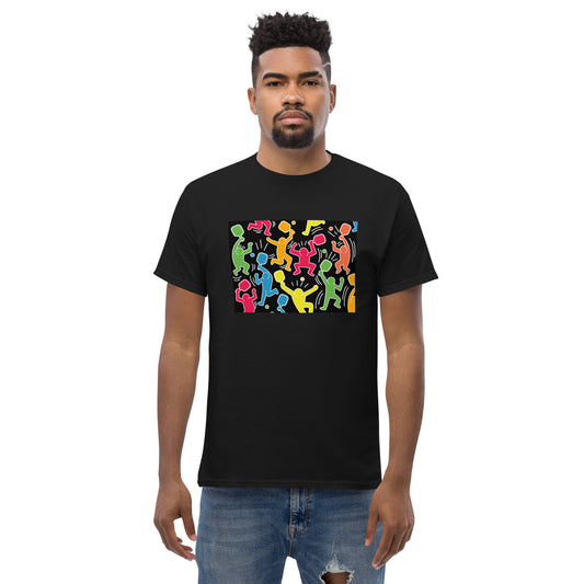 Dancing Paddles Homage to Haring Pickleball Men's Classic Tee