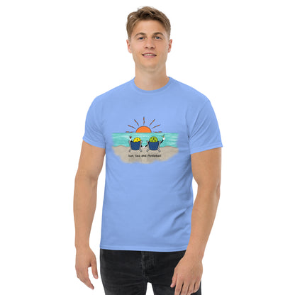 Sunset Sea and Pickleball Men's Classic Tee - Hotstuff Pickleball