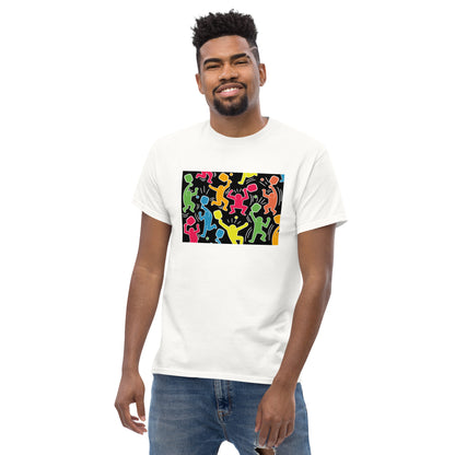 Dancing Paddles Homage to Haring Pickleball Men's Classic Tee