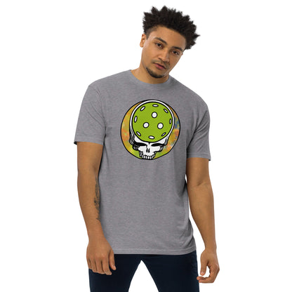 Tie Dyed Pickleball Dead Skull Men’s Premium Heavyweight Tee