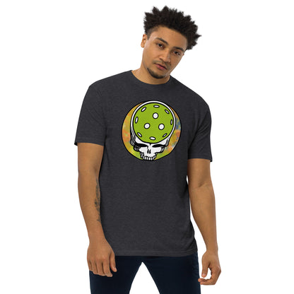 Tie Dyed Pickleball Dead Skull Men’s Premium Heavyweight Tee