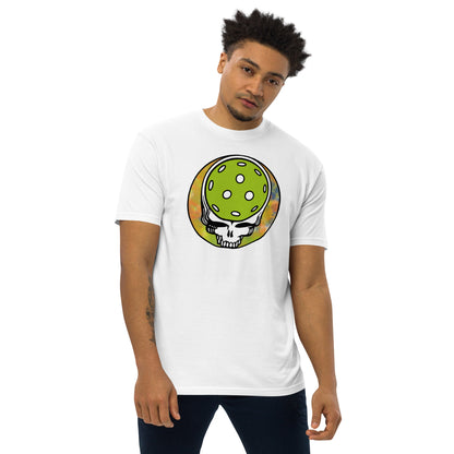 Tie Dyed Pickleball Dead Skull Men’s Premium Heavyweight Tee