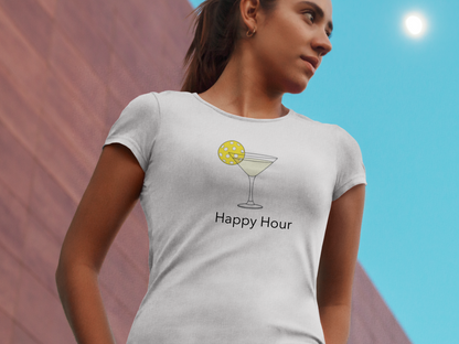 Lemon-Martini-Cocktail-Pickleball Women's Relaxed T-Shirt