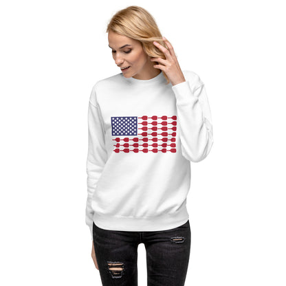 Pickleball Flag Unisex Premium Sweatshirt - Hotstuff Pickleball