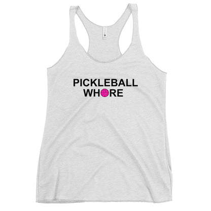 Pickleball Whore Women's Racerback Tank w/pink ball - Hotstuff Pickleball