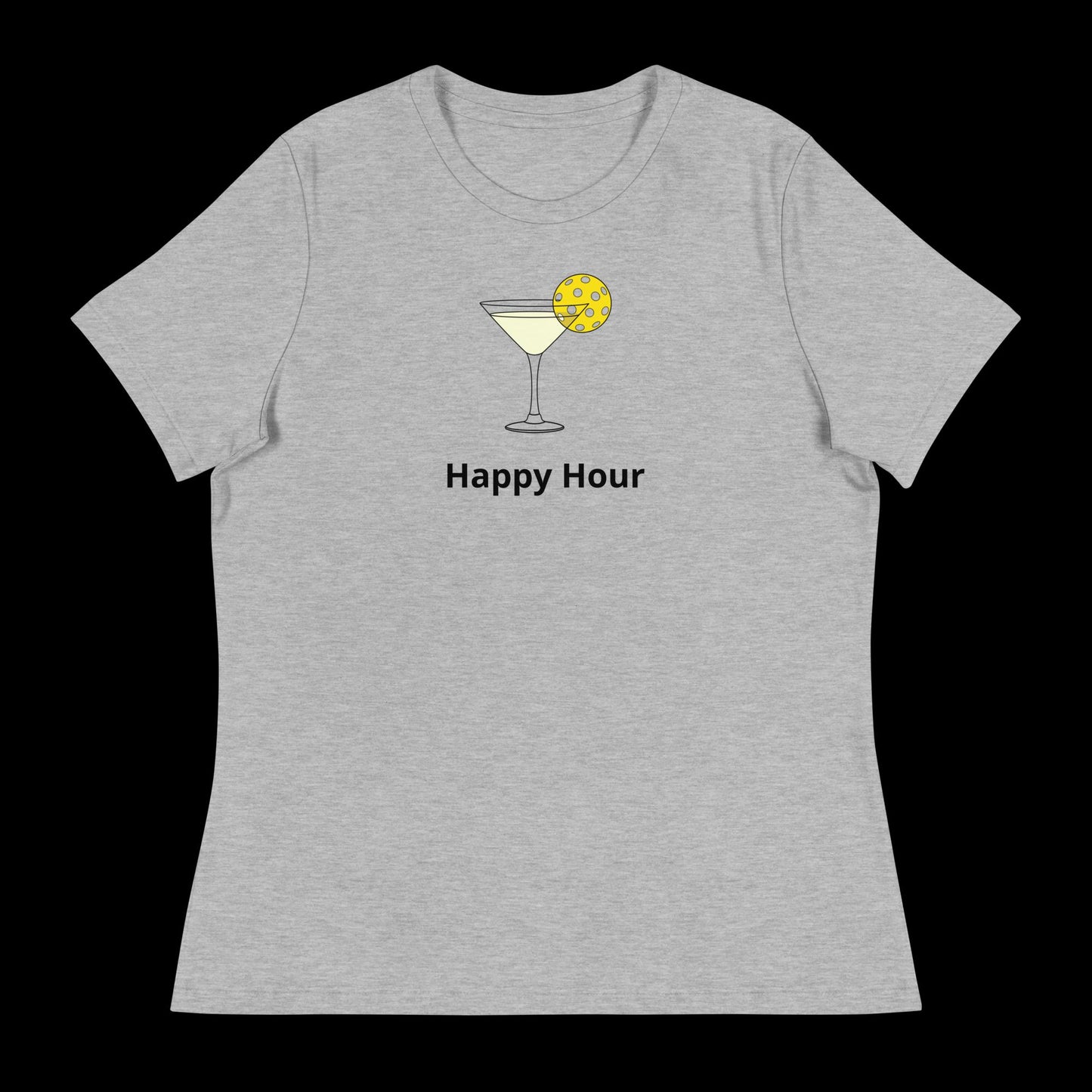 Lemon-Martini-Cocktail-Pickleball Women's Relaxed T-Shirt