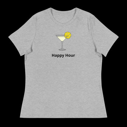 Lemon-Martini-Cocktail-Pickleball Women's Relaxed T-Shirt