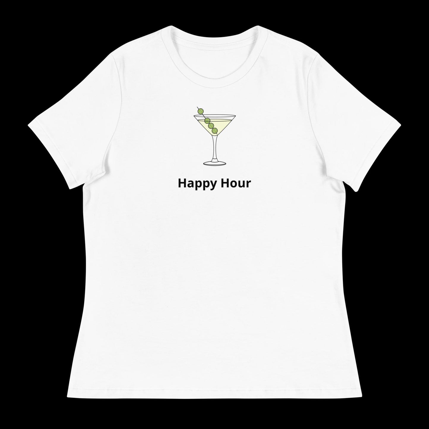 Martini-Olives-Pickleball-Happy-Hour Women's Relaxed T-Shirt