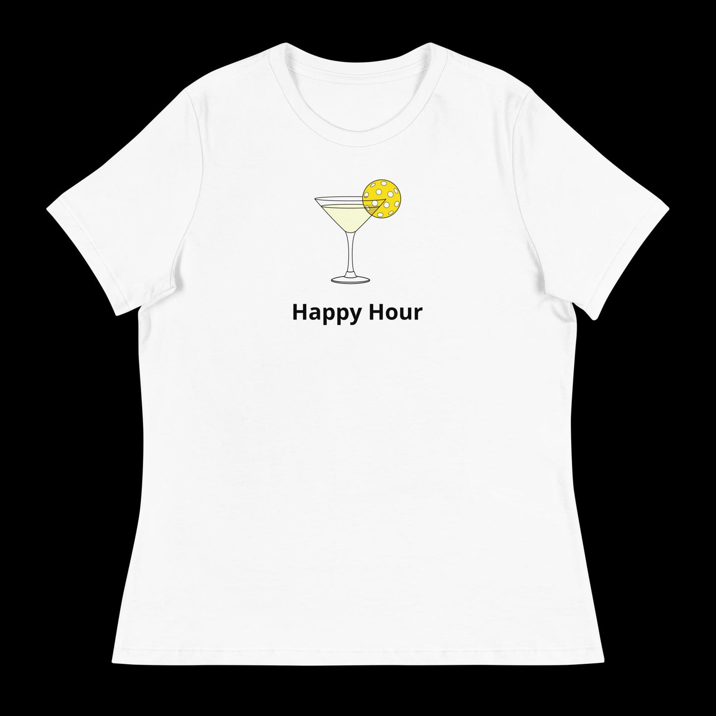 Lemon-Martini-Cocktail-Pickleball Women's Relaxed T-Shirt