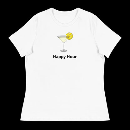 Lemon-Martini-Cocktail-Pickleball Women's Relaxed T-Shirt