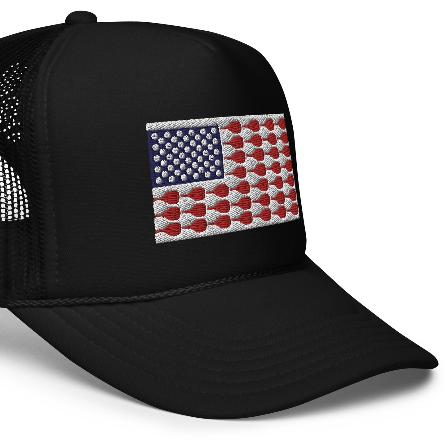 US Flag Pickleball Foam Trucker Hat - Hotstuff Pickleball