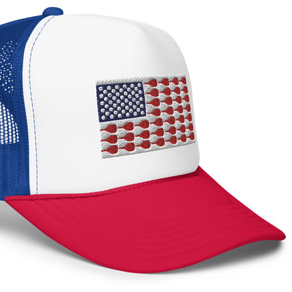 US Flag Pickleball Foam Trucker Hat - Hotstuff Pickleball