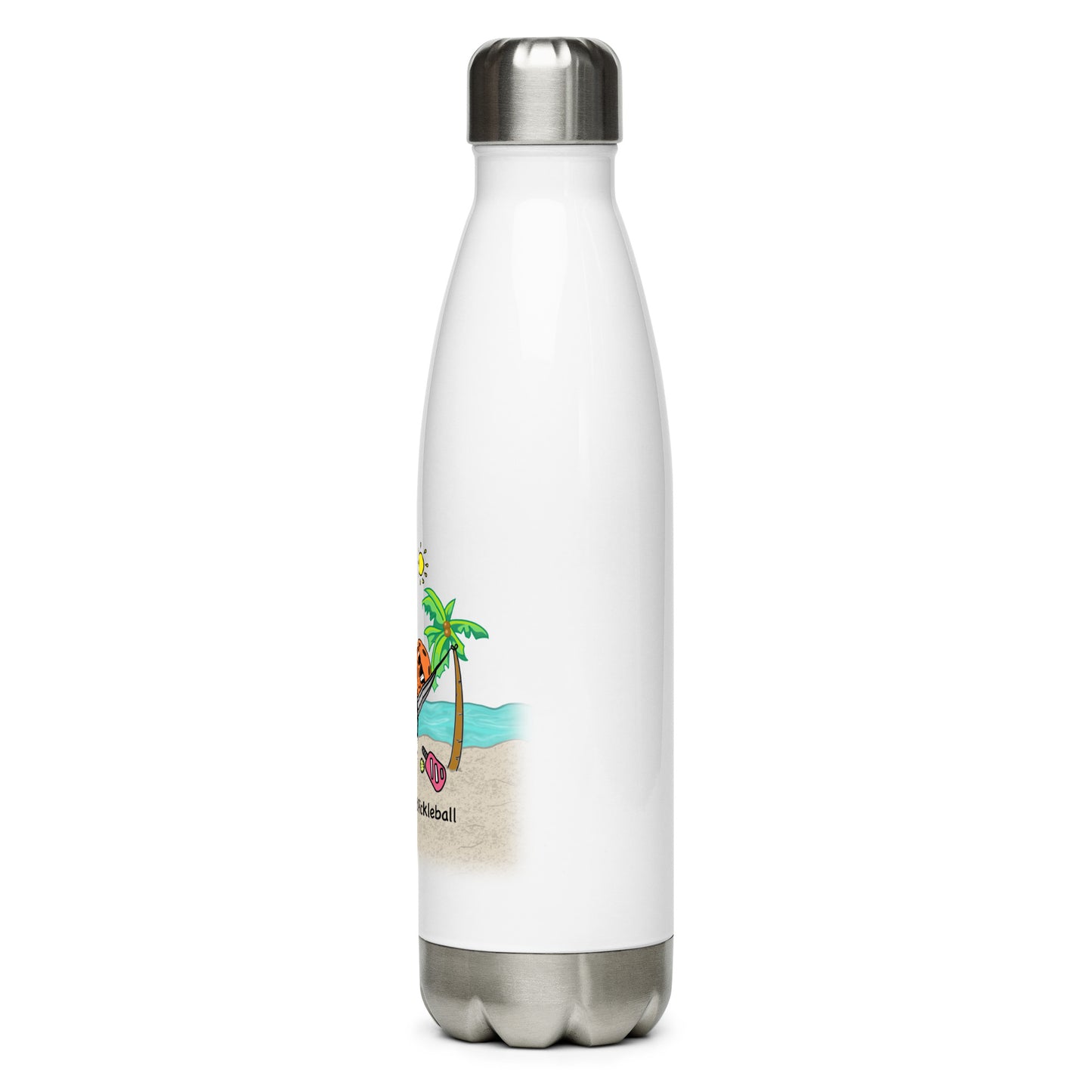 Sun, Sea, Pickleball Stainless Steel Water Bottle - Hotstuff Pickleball