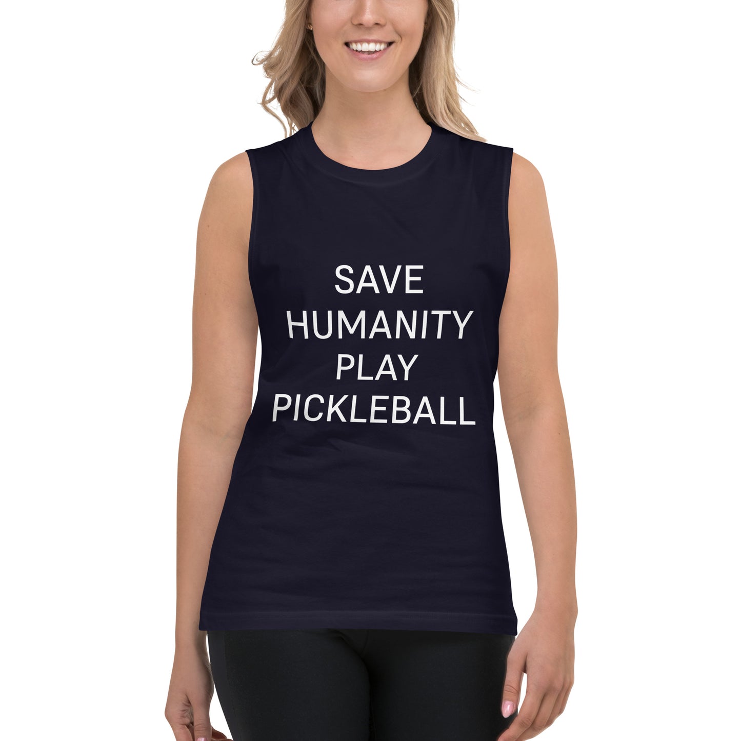 Save Humanity Muscle Shirt - Hotstuff Pickleball