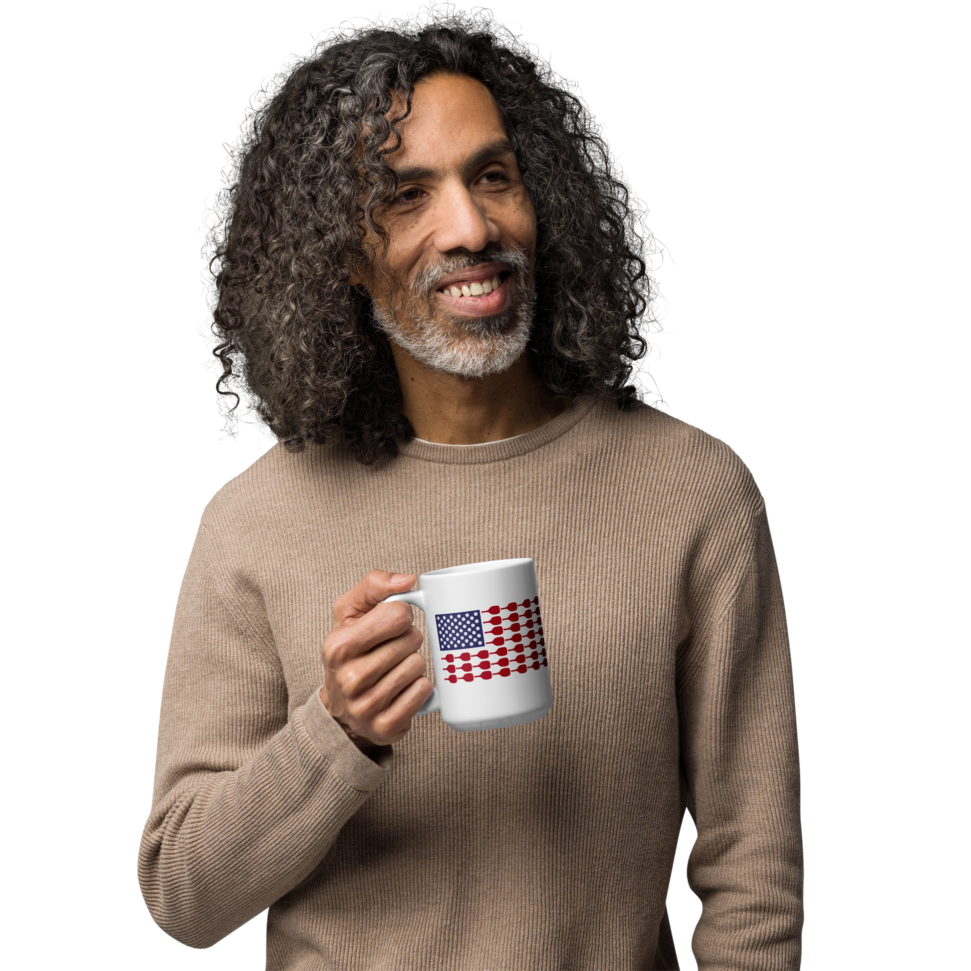 US Flag White Glossy Mug - Hotstuff Pickleball