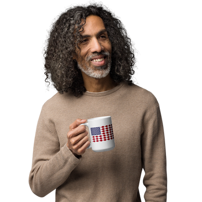 US Flag White Glossy Mug - Hotstuff Pickleball