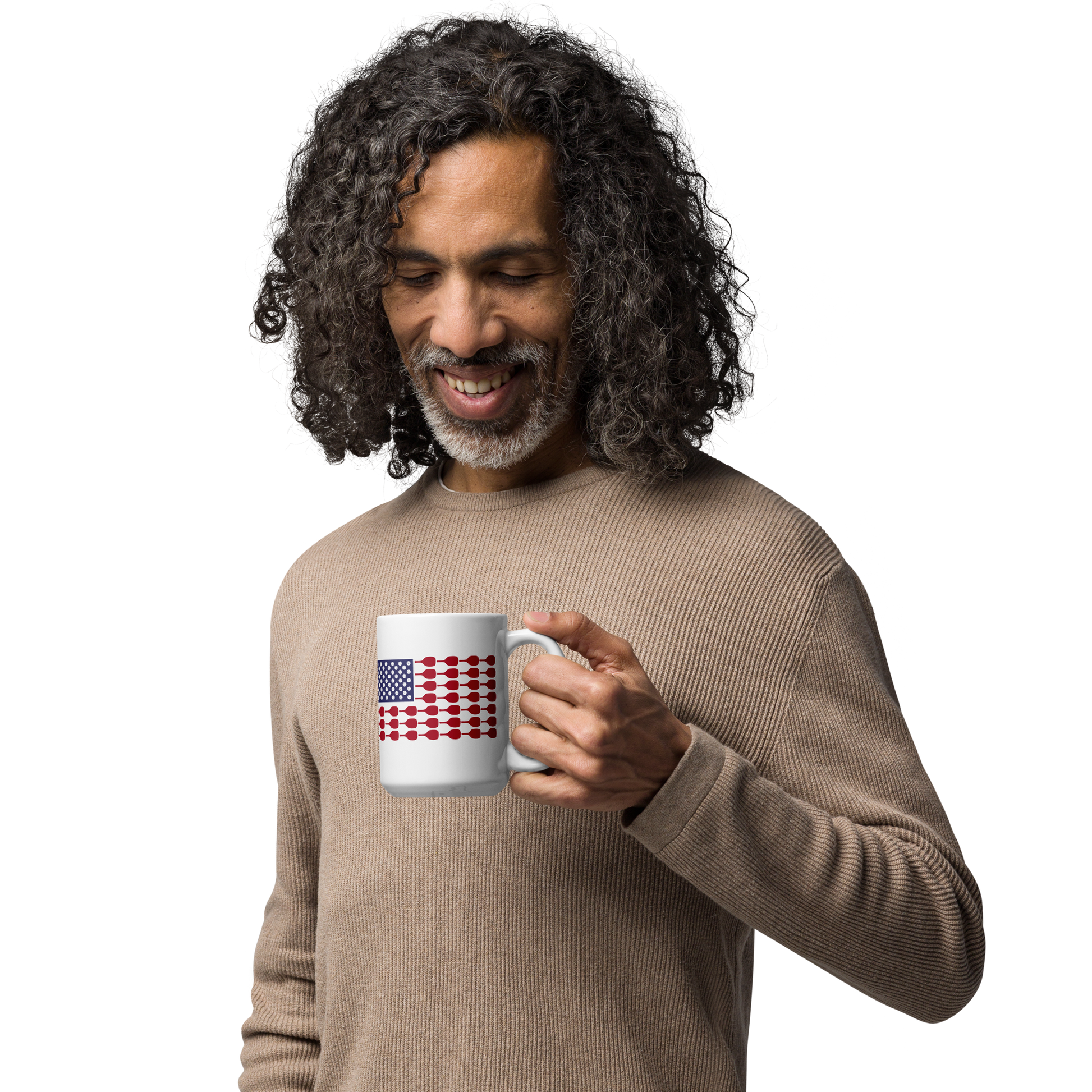 US Flag White Glossy Mug - Hotstuff Pickleball