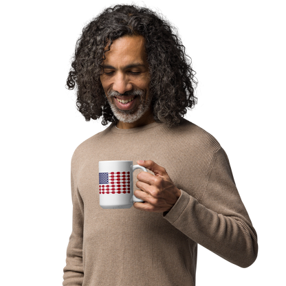 US Flag White Glossy Mug - Hotstuff Pickleball