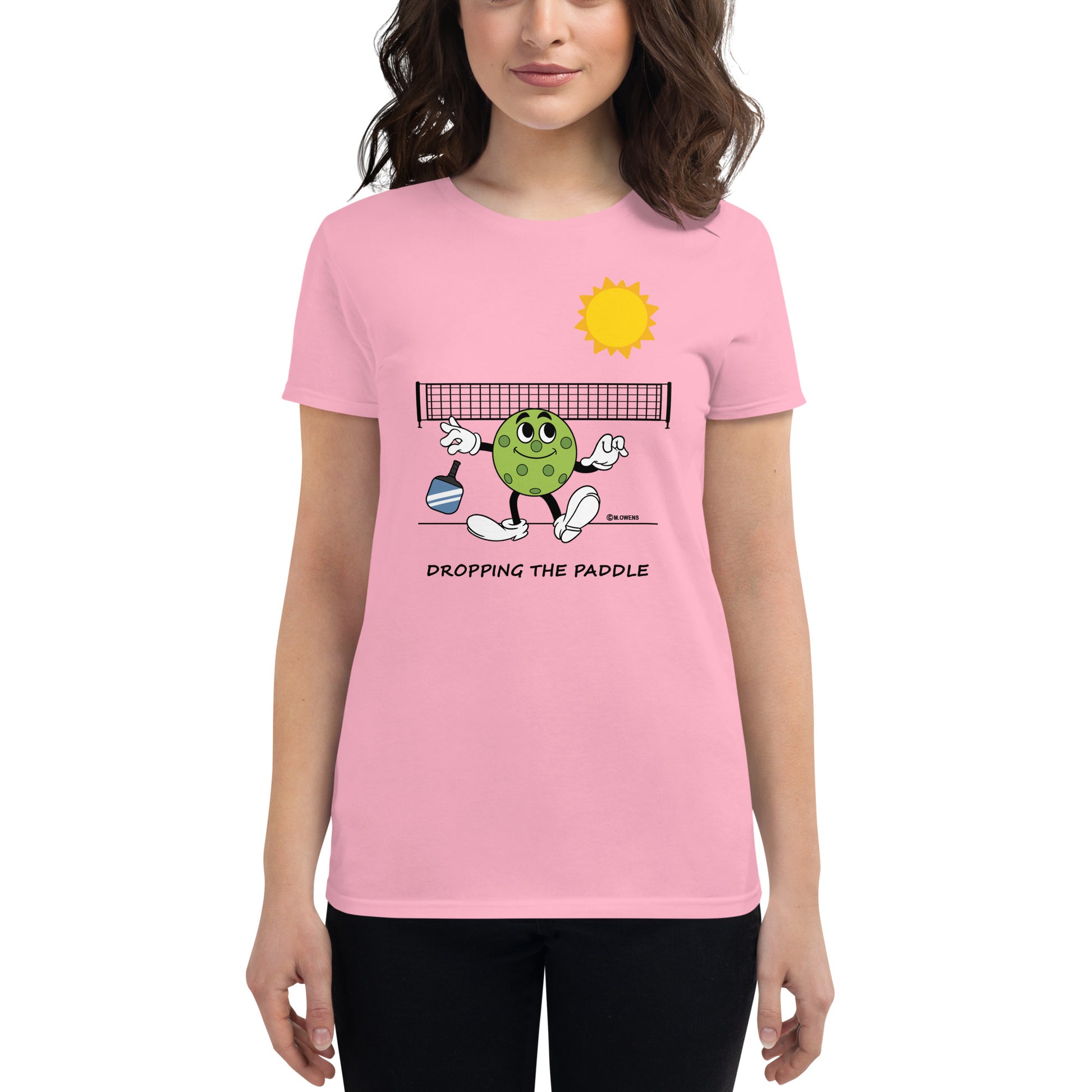 Drop The Paddle Women's Short Sleeve T-Shirt - Hotstuff Pickleball