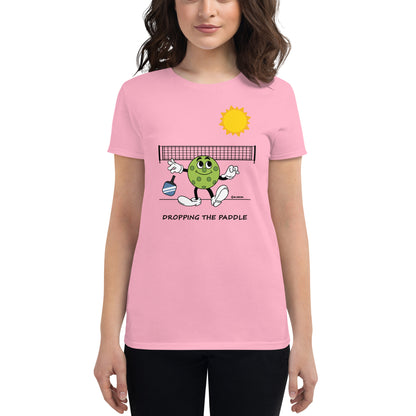 Drop The Paddle Women's Short Sleeve T-Shirt - Hotstuff Pickleball