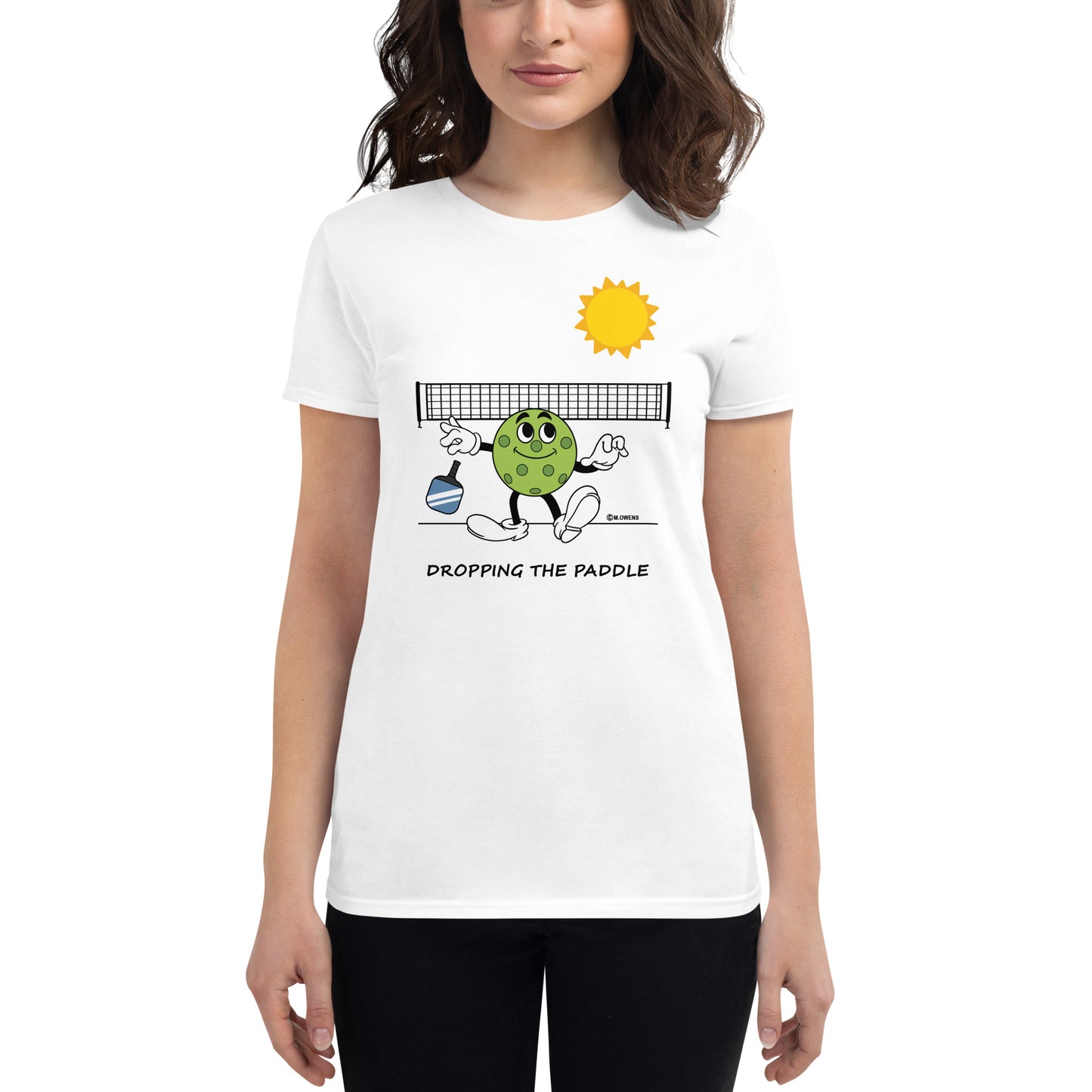 Drop The Paddle Women's Short Sleeve T-Shirt - Hotstuff Pickleball